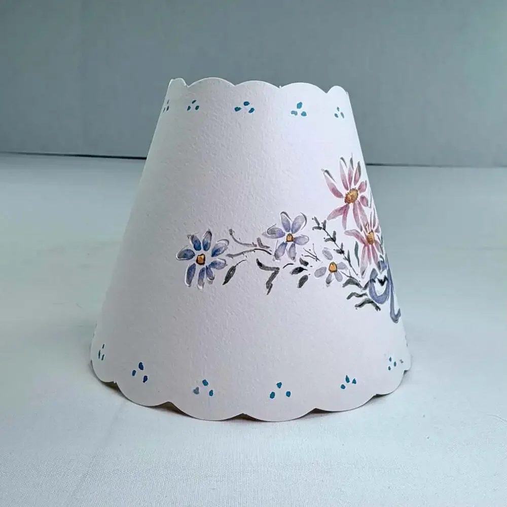 Joan McCoy 2-Piece Set Paper Floral Chandelier Lamp Shades